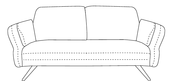 FIORANO – diel Sofa 2, technický nákres.
