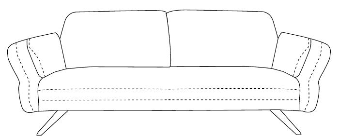 FIORANO – diel Sofa 3, technický nákres.