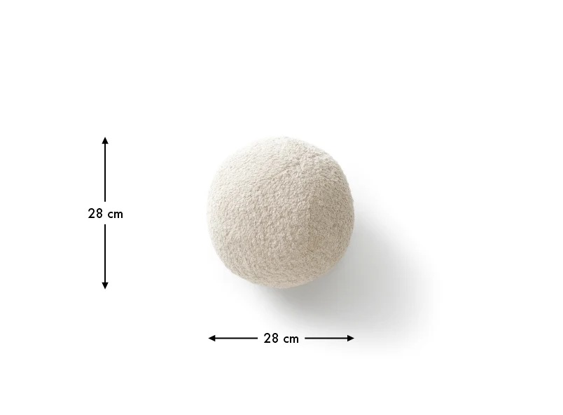 Celý rozmerový nákres vankúša Gula s priemerom 28 cm.