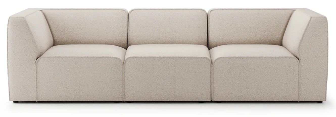 HYDRA SOFA 3 – celý čelný pohľad na trojdielnu pohovku s podrúčkami.