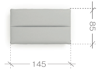 Taburet IBIZA – pôdorys 145 × 85 cm.