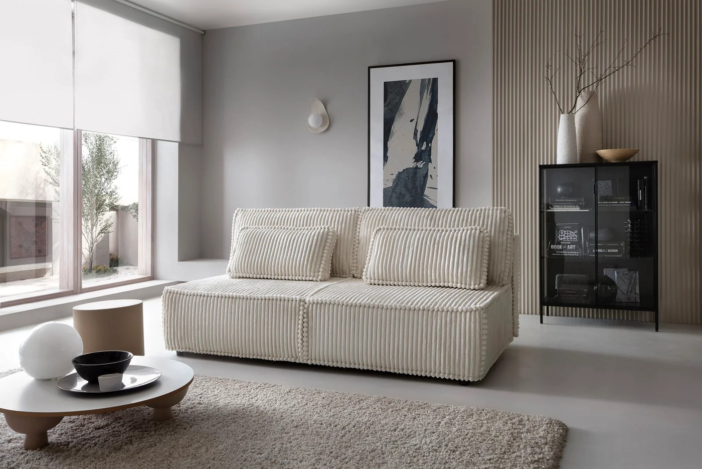 LOOMA sofa – celá pohovka bez podrúčok v interiéri.
