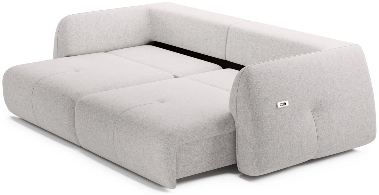 RELAXIA sofa s oboma sedadlami vysunutými dopredu, pohľad na plochu na relax.