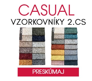 CASUAL vzorkovníky – 2. cenová skupina poťahových látok