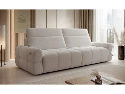 Rozkladacia pohovka do obývačky NORDIC Big Sofa vo svetlej farbe, celkový pohľad