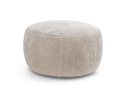 Taburet CREMA Ø 80 cm v béžovej látke Dress Me 15