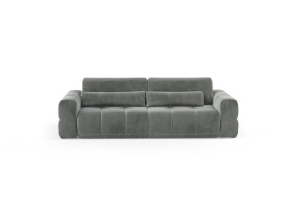 Pohovka s elektrickým výsuvom LUMINA 3 SOFA, sivá látka, šírka 290 cm