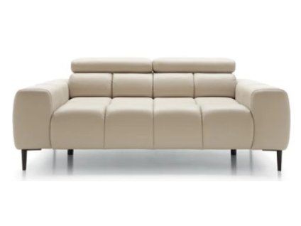 Kožená sedacia súprava COTTA sofa 2 pevná, celočalúnená kožená pohovka s polohovateľnými opierkami hlavy