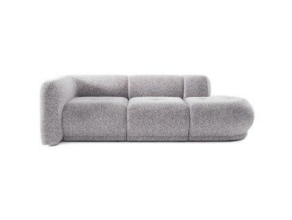 Pohovka do obývačky BLAZE sofa A4 sivá, modul s rovnými sedákmi a oblým zakončením