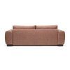 Rozkladacia pohovka CHALETTA SOFA v ružovo-hnedom odtieni, zadný pohľad na hladké operadlo a boky na bielom pozadí.