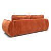 Rozkladacia pohovka COSMARA v prevedení sofa oranžová zozadu, pohľad na zadnú časť a zaoblené boky.