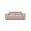 Pohovka RIPLE Sofa 3 v béžovom čalúnení s dvomi veľkými sedacími plochami.