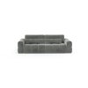 Pohovka do obývačky LUMINA 2 SOFA so širokými podrúčkami, sivá látka, šírka 260 cm