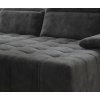 Sedačka v tvare U ORCO XL v tmavosivej farbe, detail prešívanej sedacej časti