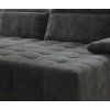 Účková sedacia súprava ORCO XL v tmavosivej farbe, detail prešívanej sedacej časti