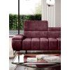 Pohovka TEODOR Sofa 2 – zvislý záber zpredu na stredovú časť sedenia a tvarované opierky hlavy.