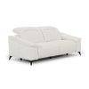 Pohovka PALERMO SOFA 2 v svetlom prevedení na bielom pozadí, šikmý pohľad na bočnú stranu a zaoblené podrúčky.
