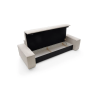 Rozkladacia pohovka FABIO SOFA otvorený úložný priestor pod sedákom, záber na vnútorný box.