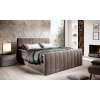 Hnedá boxspring posteľ 180x200 do spálne LAPIA, celkový pohľad
