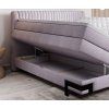 Úložný priestor postele - boxspring posteľ - otvorená konštrukcia v interiéri