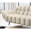 Luxusná pohovka LUPPA Sofa 2 v béžovej farbe, detail sedacej a operadlovej časti s plastickým prešívaním, pohľad spredu