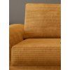Hnedá pohovka DORZA Sofa, detail operadla a čalúnenia