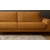 Hnedá rozkladacia pohovka DORZA Sofa v interiéri obývačky, pohľad spredu