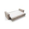 Rozkladacia pohovka ALBER SOFA rozložená na lôžko so svetlou plochou na spanie.