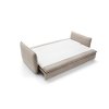 Rozkladacia pohovka ALBER SLIM SOFA rozložená na lôžko so svetlou plochou na spanie.