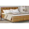 Boxspring posteľ - béžová - pohľad zošikma - v spálni