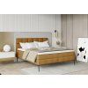 Béžová boxspring posteľ 180x200 do spálne LENDO, celkový pohľad