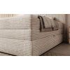 Čalúnená boxspring posteľ - detail bočného rámu - štruktúra a prešívanie
