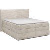 Čalúnená boxspring posteľ BORA - béžová - vysoké čelo - produktová fotografia