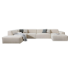 Modulárna sedačka v tvare U CLOUD U2 s dvoma predĺženými časťami