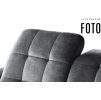 Dvojsed ALICA sofa 2 detail moderného prešívania na operadle v tmavosivej látke, záber zblízka.