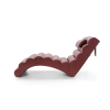 Relaxačné kožené kreslo, bočný profil, vlnité ergonomické tvarovanie