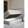 Boxspring posteľ s úložným priestorom - vyklopený rošt - úložný kontajner