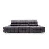 Rovná sedacia súprava DRACO SOFA V10 v tmavosivej farbe, čelný pohľad na rovný modul s výrazným prešívaním po celej ploche.