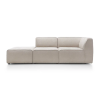 Rovná sedacia súprava HYDRA SOFA V1 v béžovej farbe, čelný pohľad na zostavu s hladkým sedákom a čistými líniami bez dekorácií.