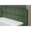 Boxspring posteľ PEAK, detail zeleného čela s obdĺžnikovými panelmi.