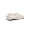 Pohovka PALERMO SOFA 2 verzia 2 v krémovom prevedení na bielom pozadí, šikmý pohľad na sedáky a nízke kovové nožičky.