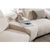 Pohovka PALERMO sofa 2 verzia 3, detail stredovej konzoly medzi sedadlami s časopisom a podnosom.