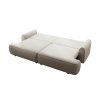 Rozkladacia pohovka CELTA SOFA rozložená na lôžko, pohľad v uhle na spacie plochy a operadlo, biele pozadie.