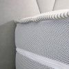 Matrac NATURA AIRGEL – detail bočnej 3D sieťoviny, lemovania a zipsu poťahu.